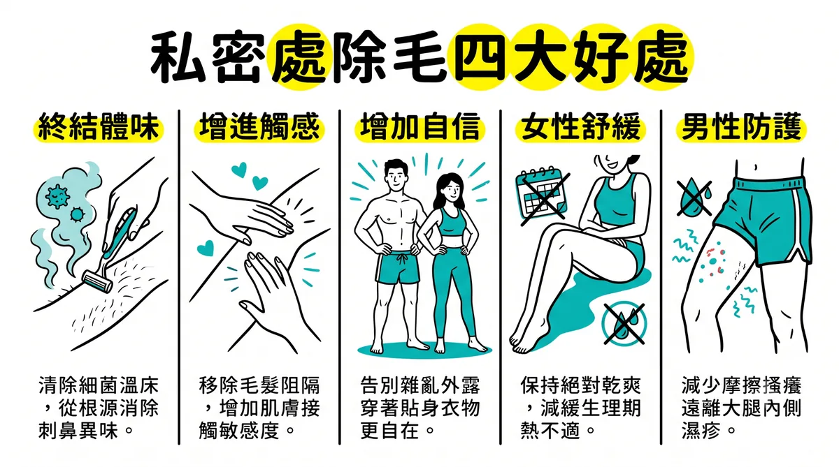 私密處雷射除毛四大好處