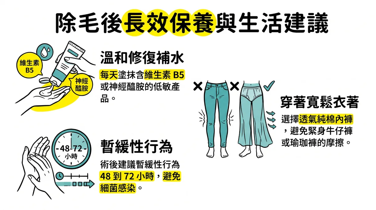私密處除毛術後保養與注意事項